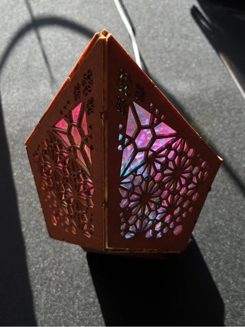 Decorative Geometric Wooden Light